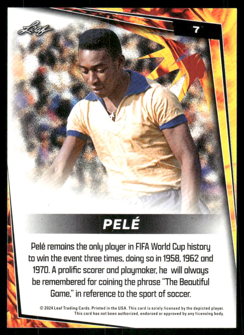 2024 Leaf Pelé #7 White Soccer