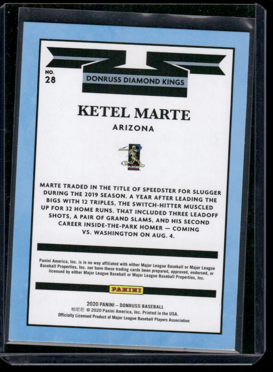 2020 Panini Donruss Diamond Kings Ketel Marte #28 Baseball
