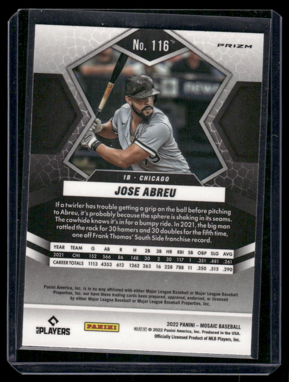 2022 Panini Prizm Mosaic Jose Abreu #116 Pink Baseball