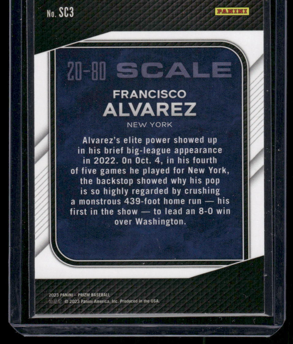 2023 Panini Prizm Francisco Alvarez #SC3 Baseball
