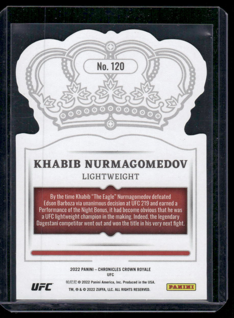 2022 Panini Chronicles Crown Royale UFC Khabib Nurmagomedov #120