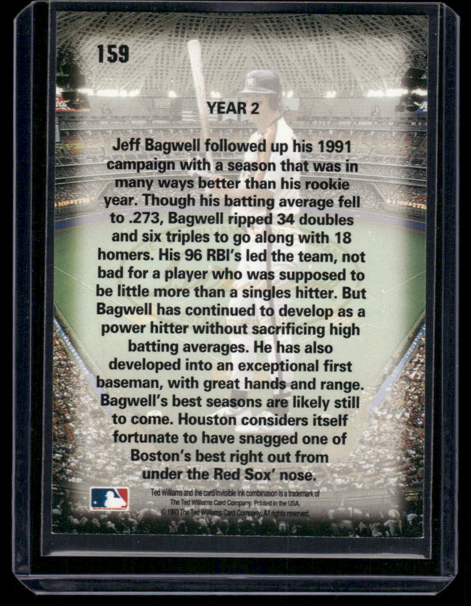 1993 Stadium Club Dawning of a Legacy Jeff Bagwell #159 Baseball