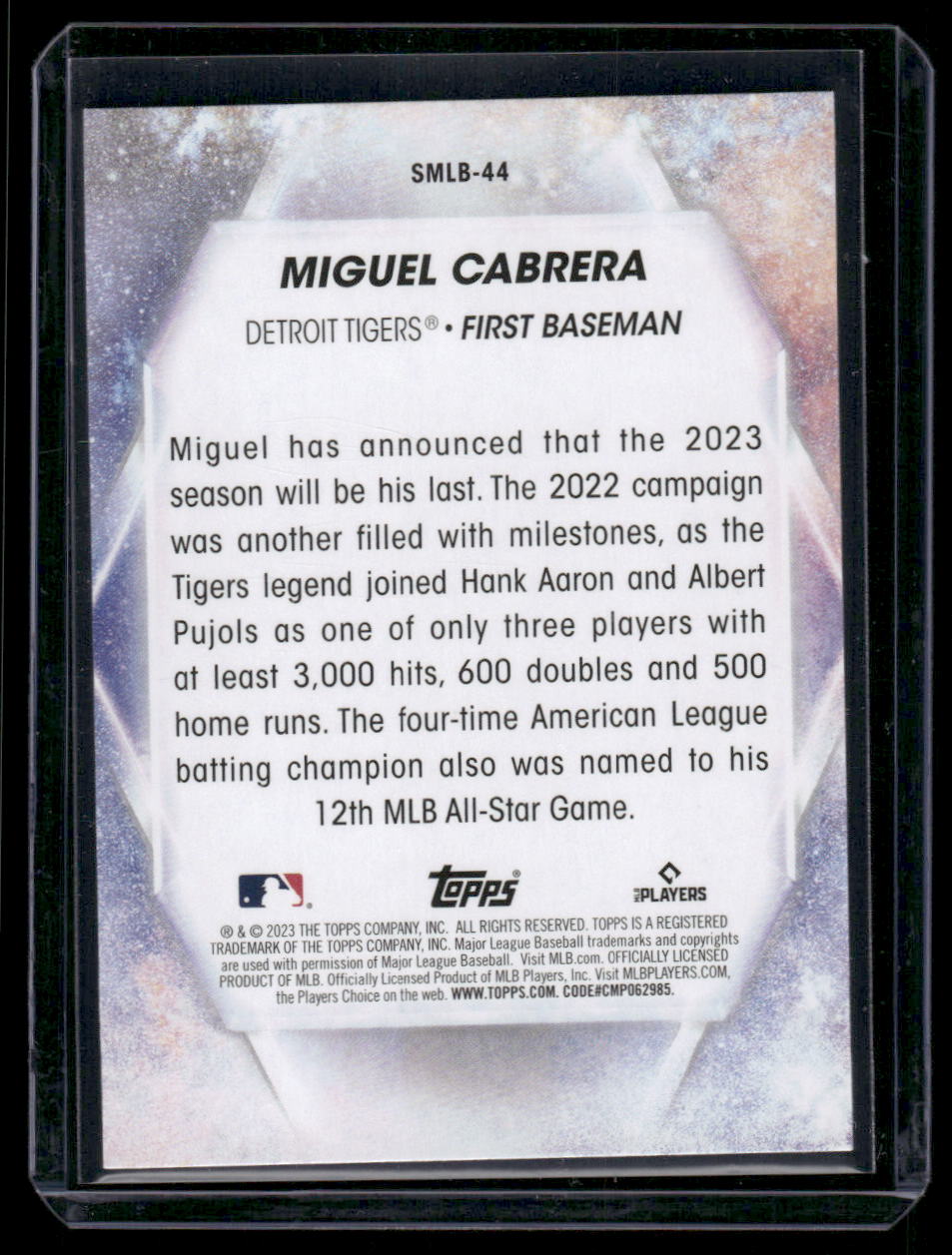 2023 Topps Stars of MLB Miguel Cabrera #SMLB-44 Baseball