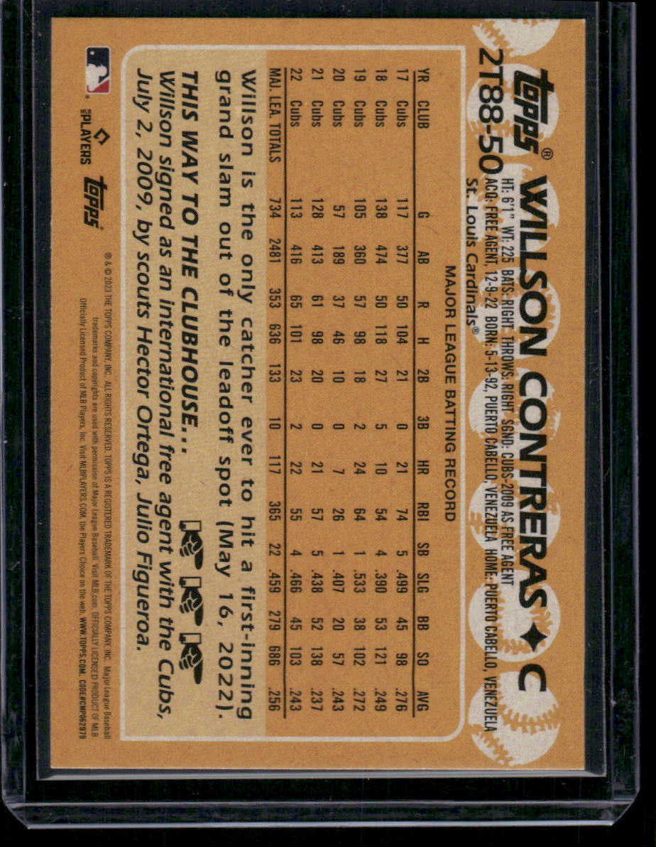 2023 Topps Willson Contreras #78B-55 Baseball