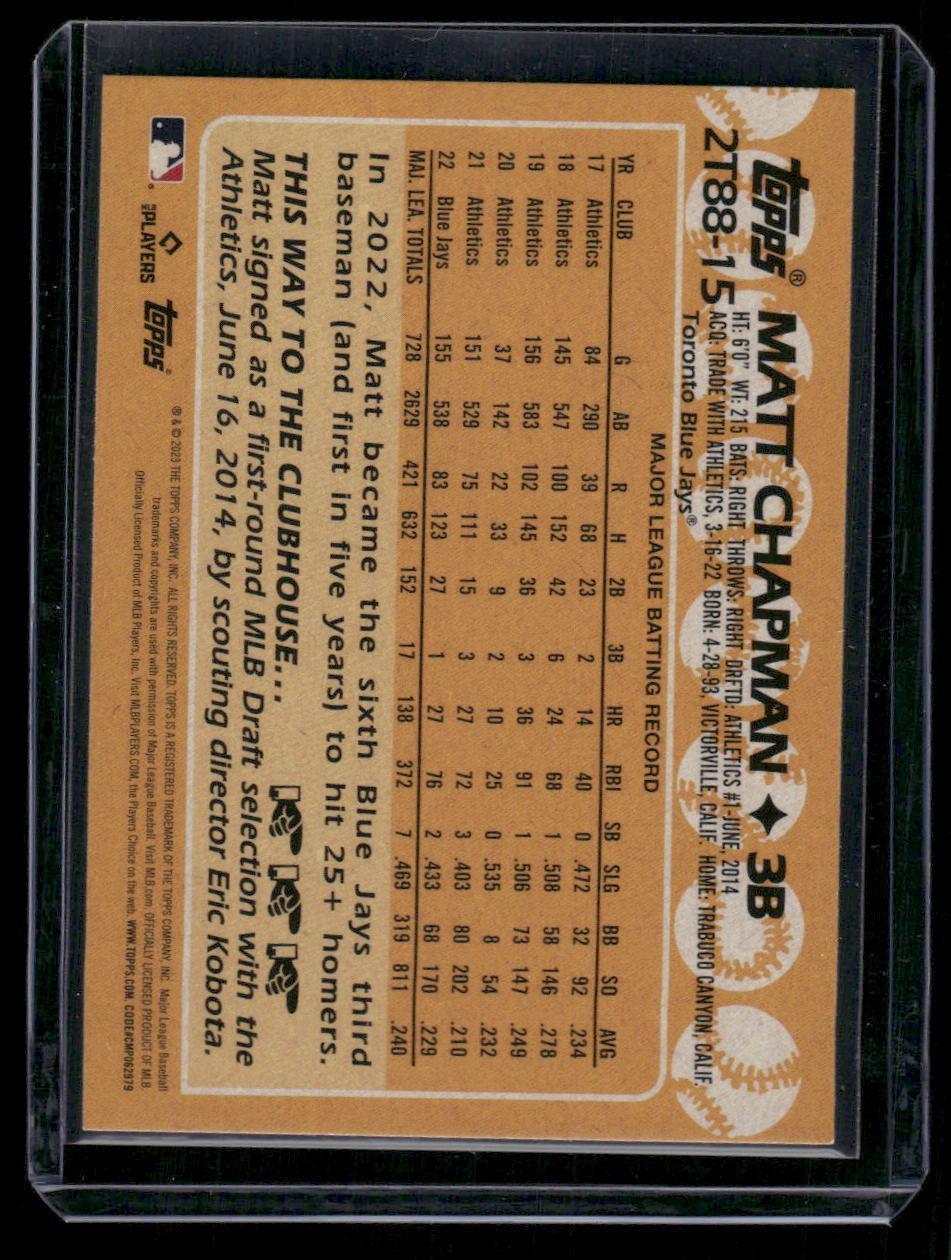 2023 Topps 35th Anniversary Matt Chapman #T88-15 Baseball