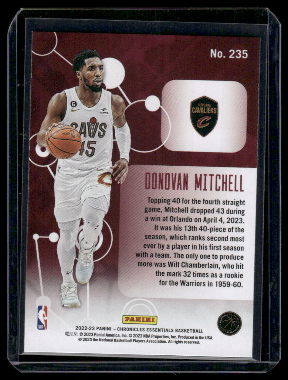 2022-23 Panini Chronicles Essentials Donovan Mitchell #235 Basketball