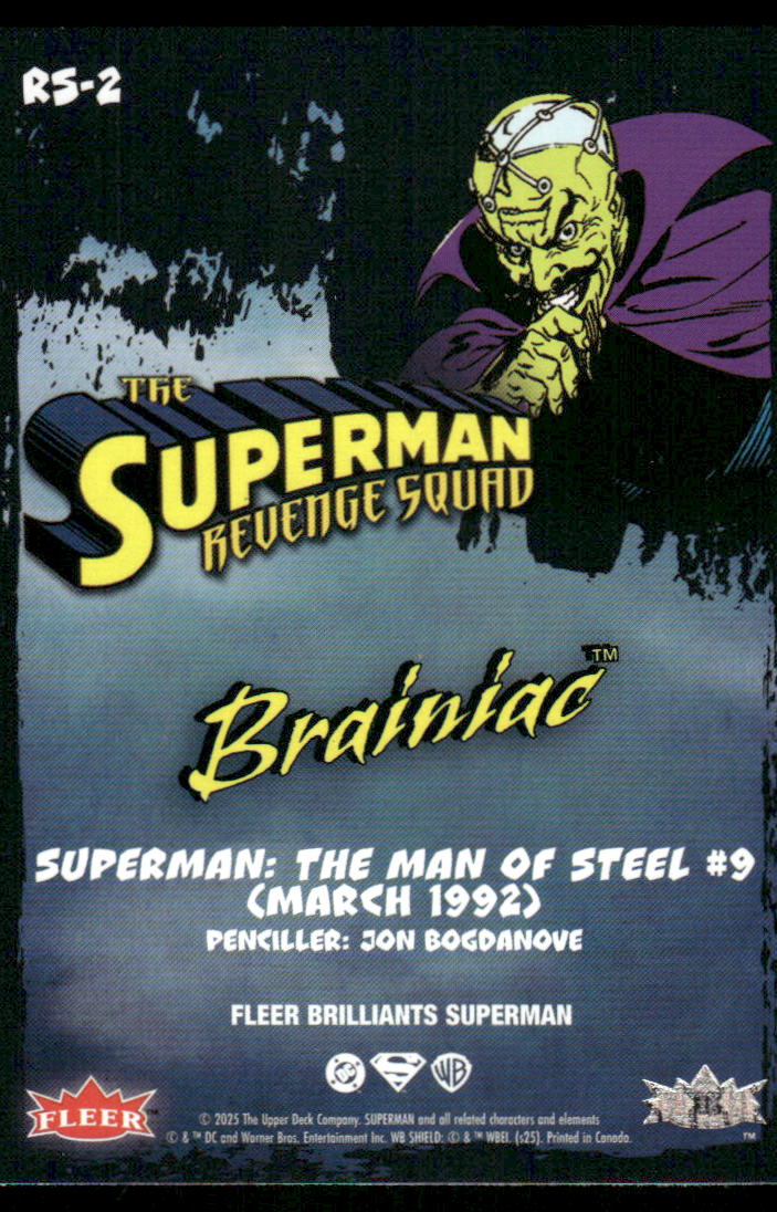 2025 Fleer Brilliants Superman Revenge Squad Brainiac #RS-2