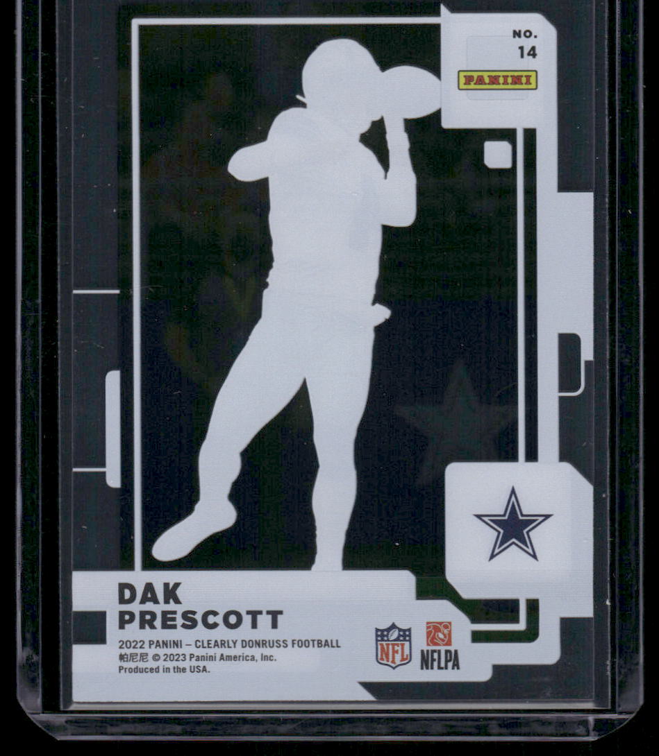 2023 Panini Clearly Donruss Football Dak Prescott #14 Football