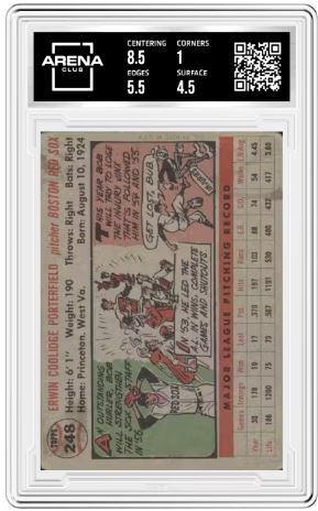 1956 Topps Bob Porterfield #248 Baseball Arena Club 1.5