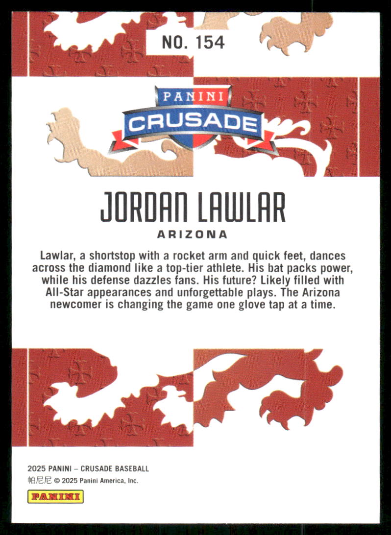2025 Panini Crusade Jordan Lawlar #154 Baseball