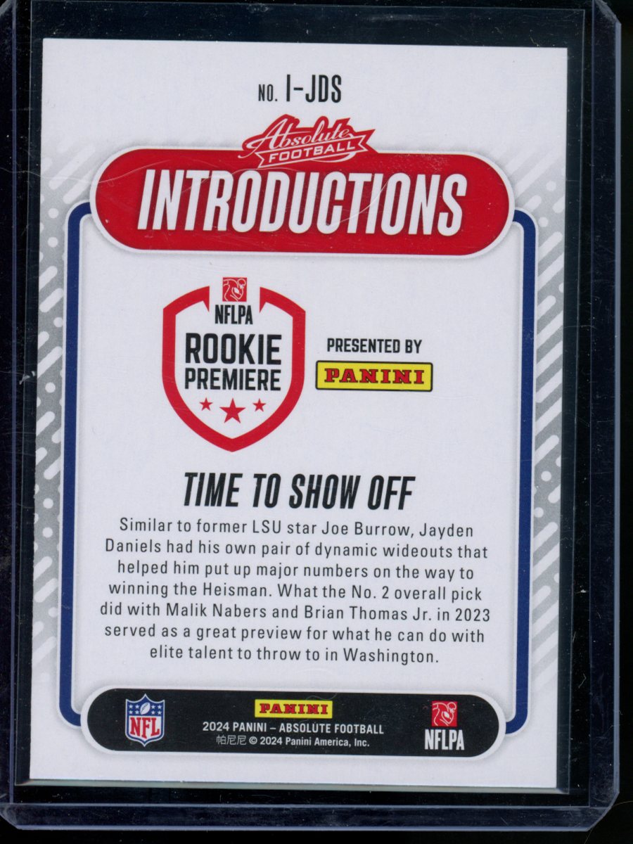 2024 Panini Absolute Jayden Daniels #1-JDS Football