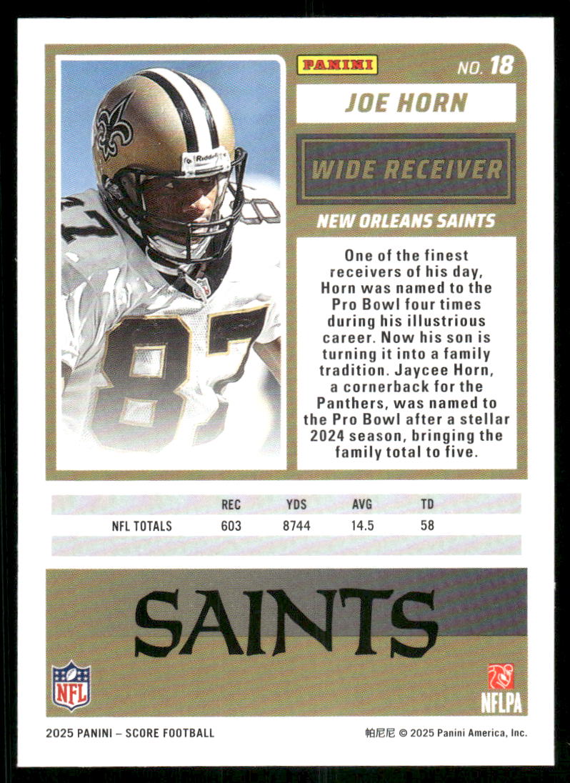 2025 Score A Treat Joe Horn #18 Football