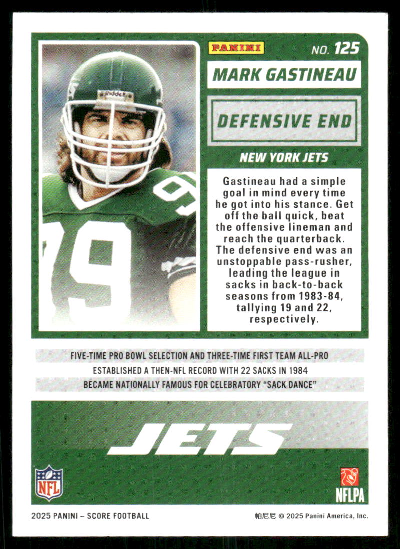 2025 Score A Treat Mark Gastineau #125 Football