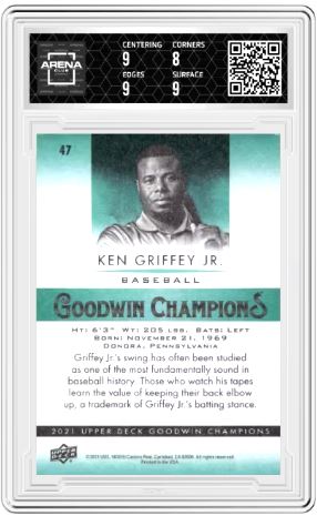 1998 Upper Deck Goodwin Champions Ken Griffey Jr #47 Baseball Arena Club 8.5