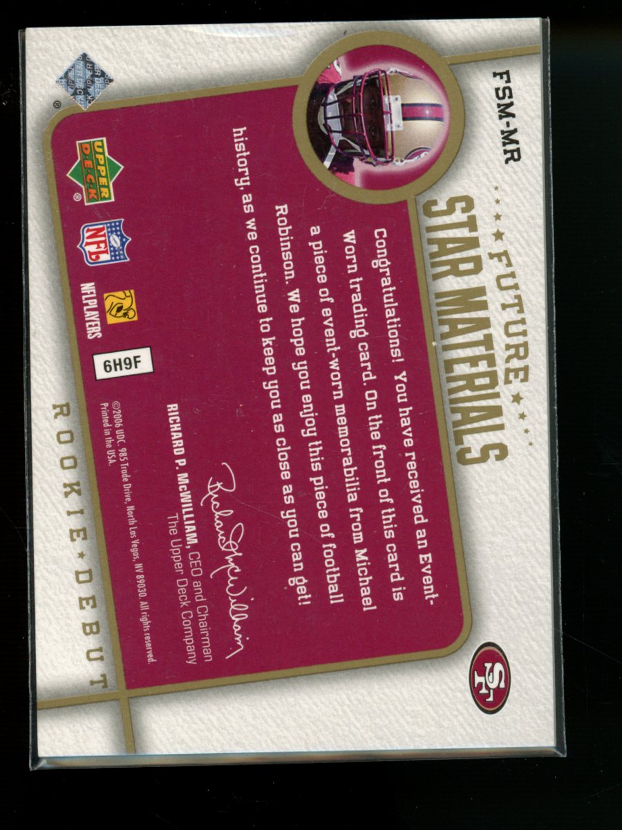 2006 Upper Deck Future Star Rookie Debut Michael Robinson #FSM-MR 8/125 Patch