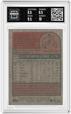 2024 Topps Heritage Elly De La Cruz #473 Chrome Purple Refractor Arena Club 9