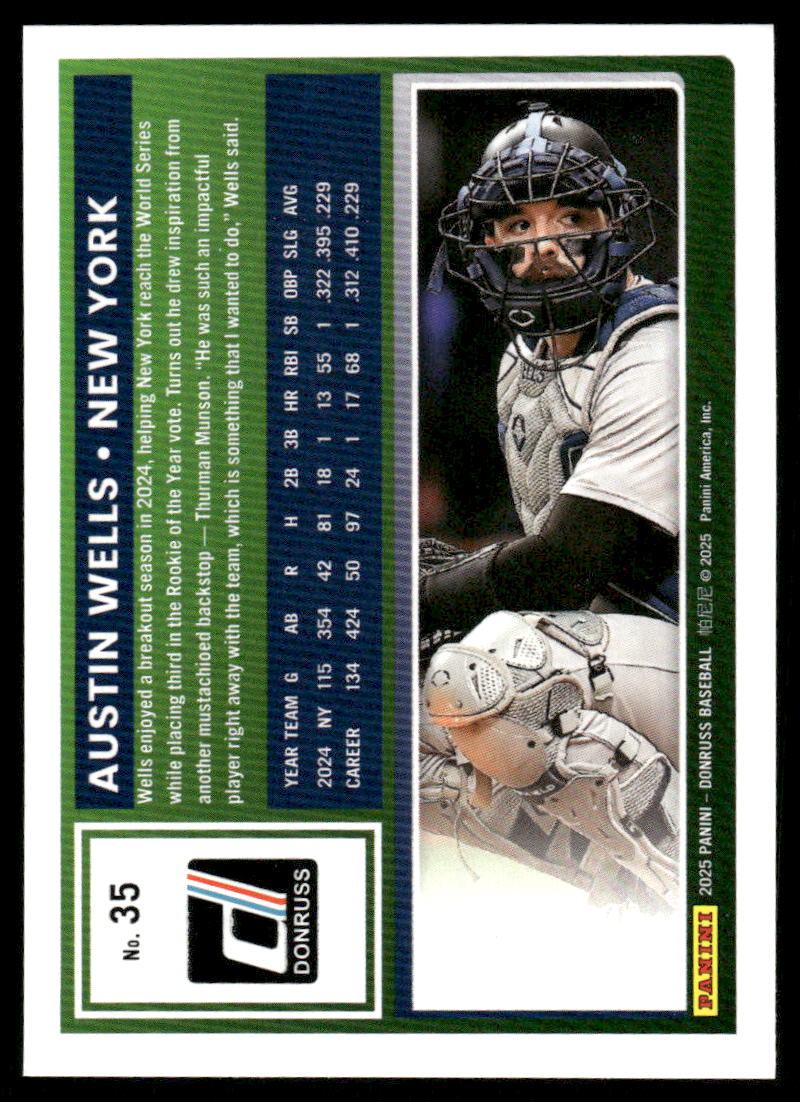 2025 Donruss Austin Wells #35 Baseball