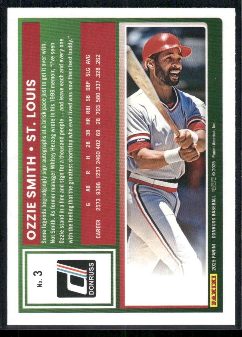 2025 Donruss Ozzie Smith #3 Rockets Baseball