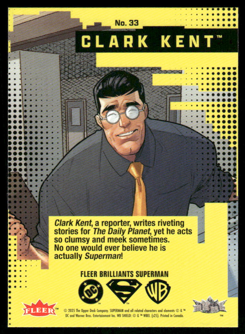 2025 Fleer Brilliants Superman Clark Kent #33