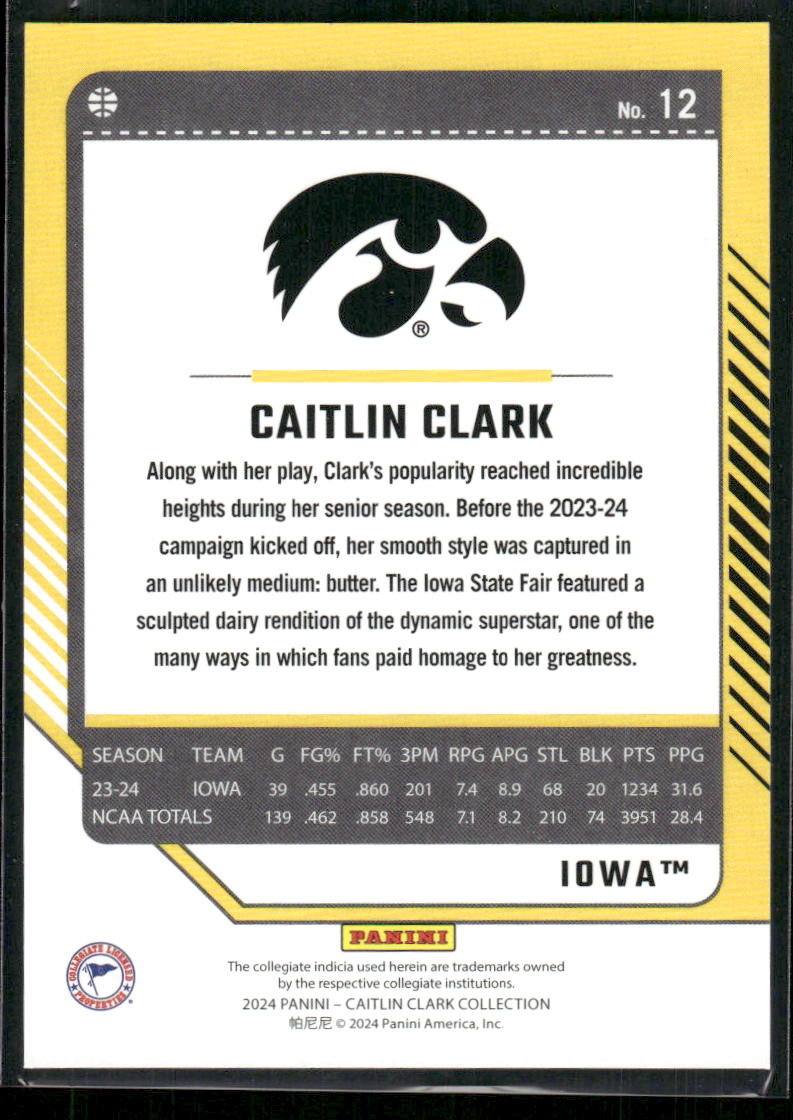 2024 Panini Donruss Caitlin Clark #12 Basketball