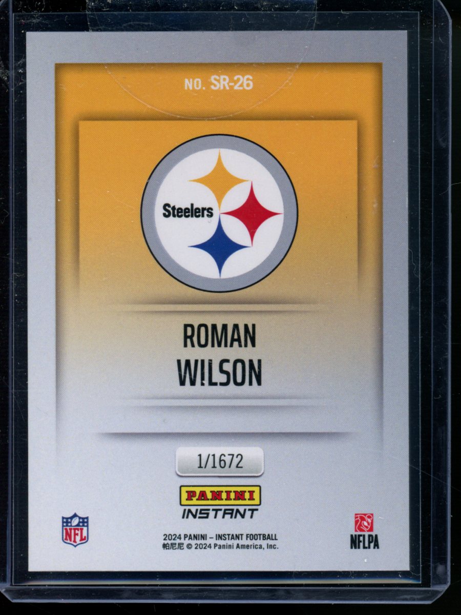 2024 Panini Instant Studio Roman Wilson #SR-26 RC Football