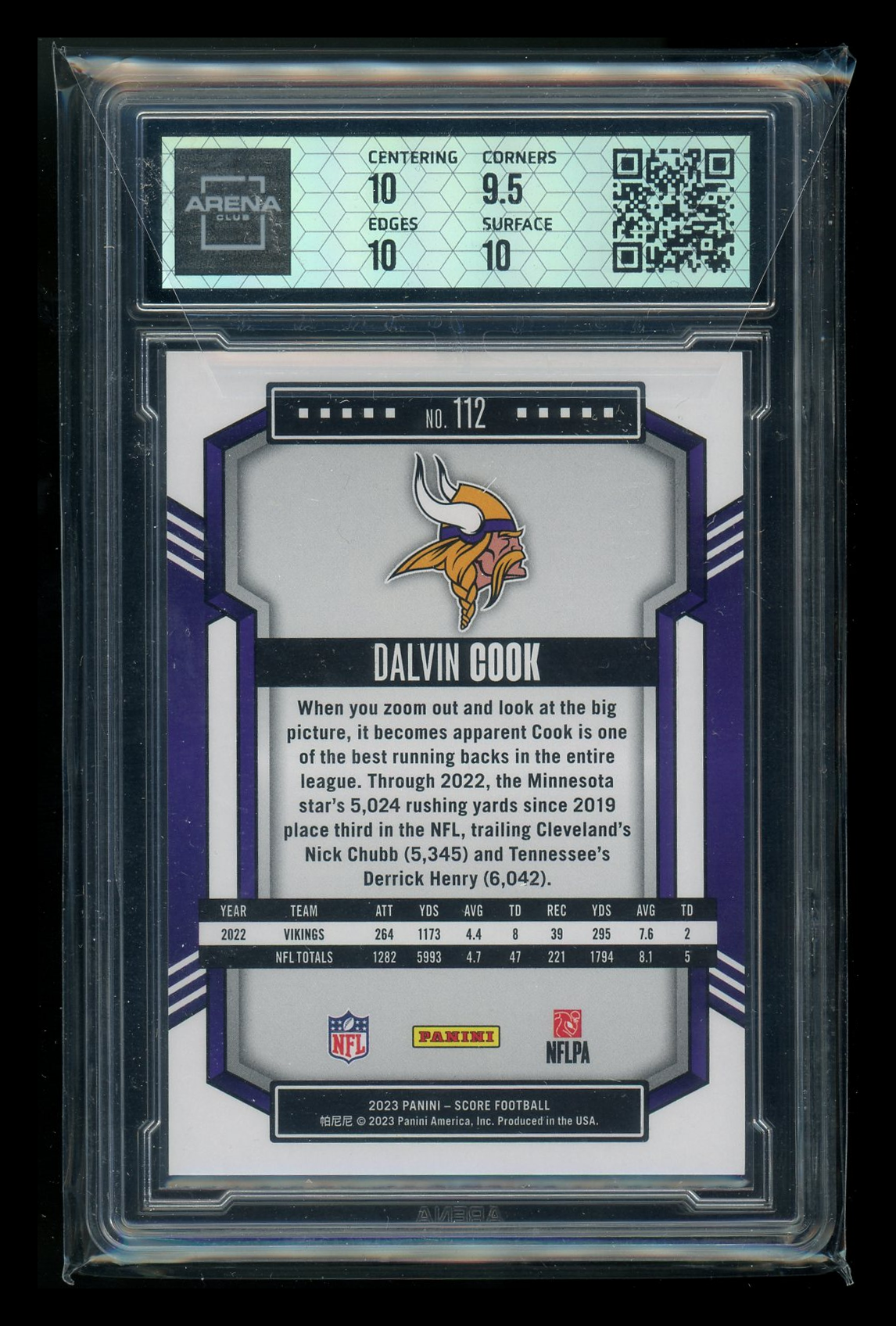 2023 Panini Score Lava Dalvin Cook #112 442/565 Football Arena Club 10