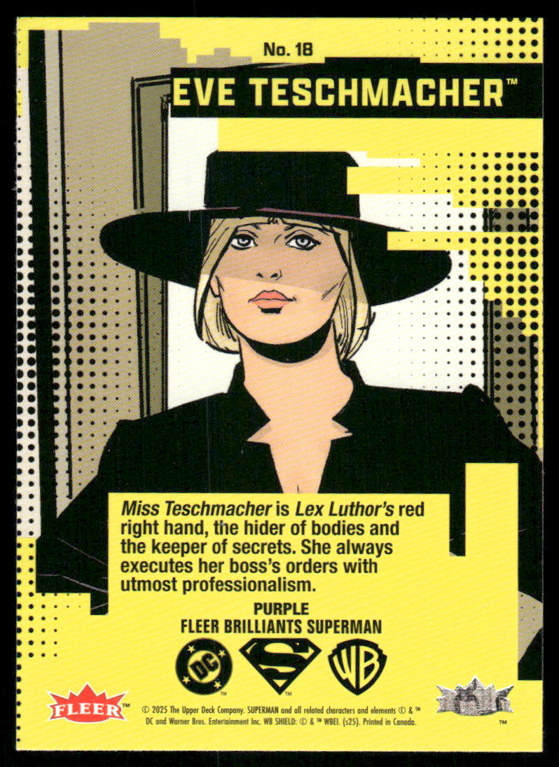 2025 Fleer Brilliants Superman Eve Teschmacher Purple #18
