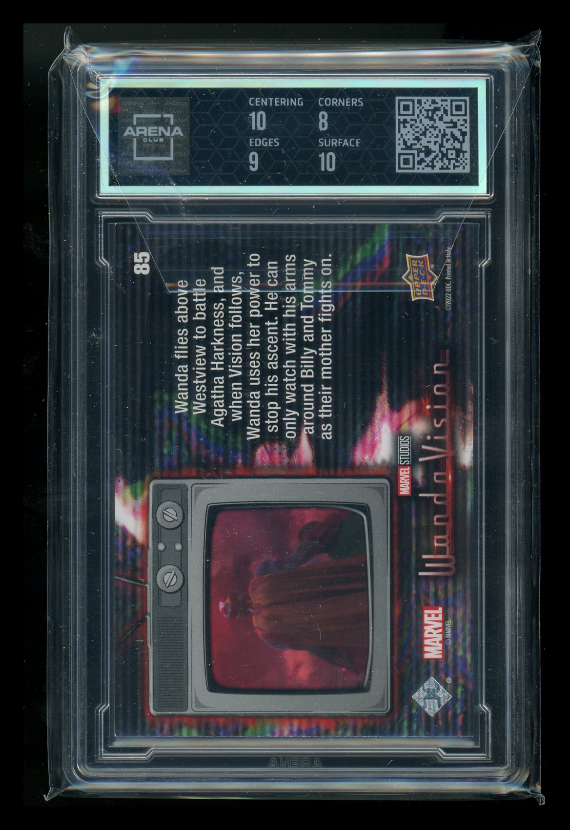 2022 Upper Deck WandaVision Purple Spell #85 Arena Club 8.5