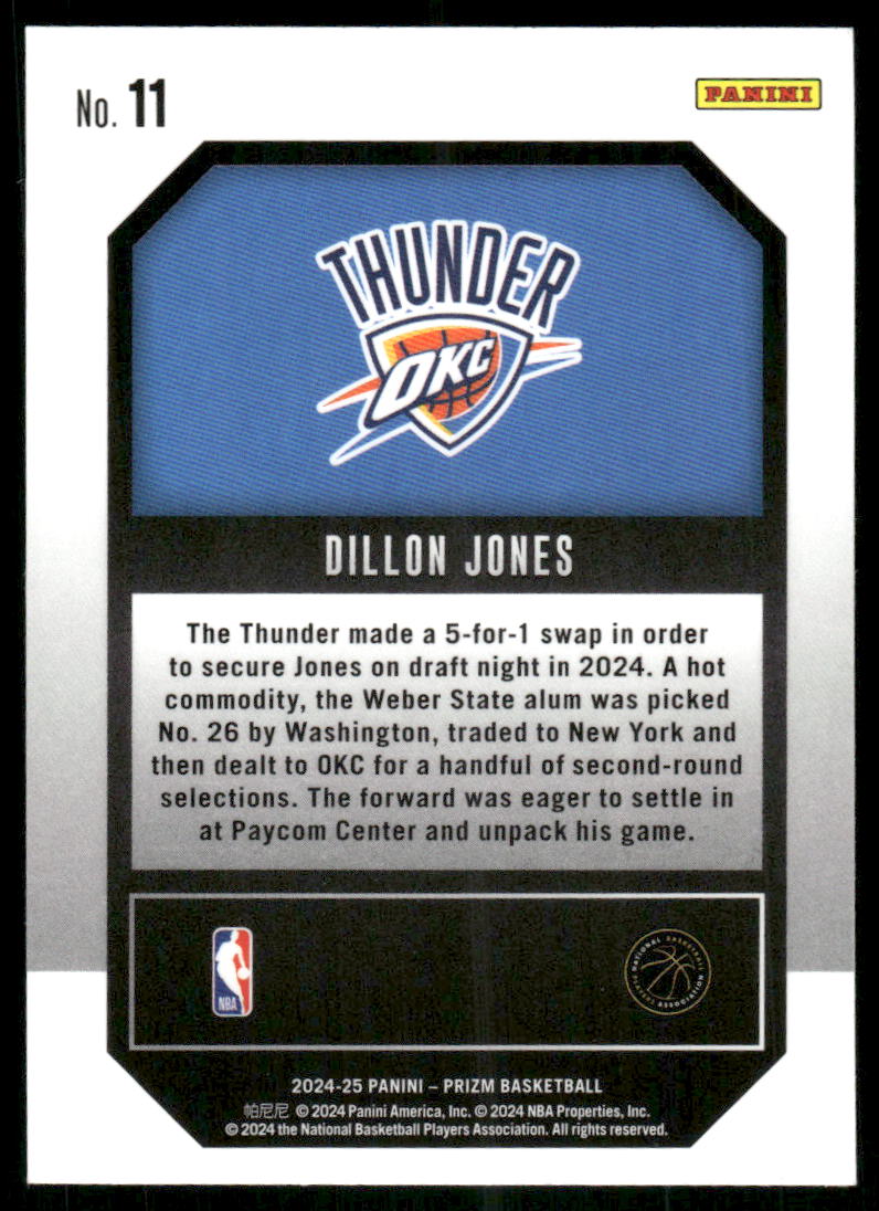 2024-25 Panini Prizm Emergent Dillon Jones #11 RC Basketball