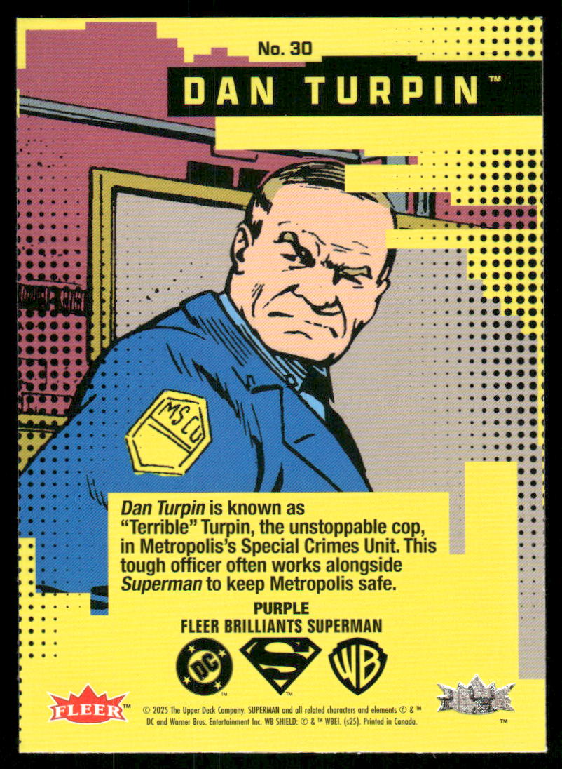 2025 Fleer Brilliants Superman Dan Turpin Purple #30