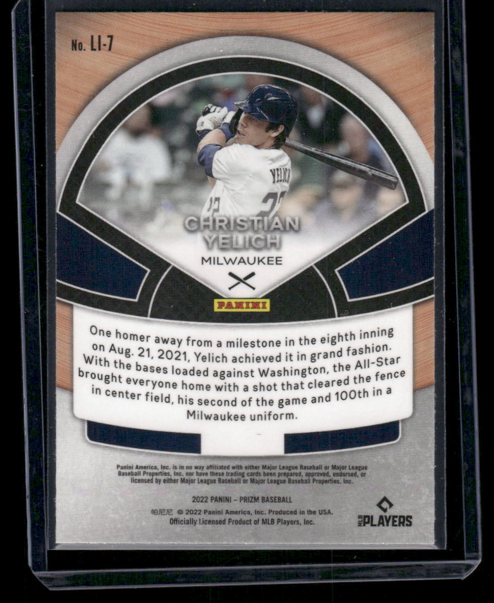 2022 Panini Lumber Inc. Christian Yelich #LI-7 Baseball