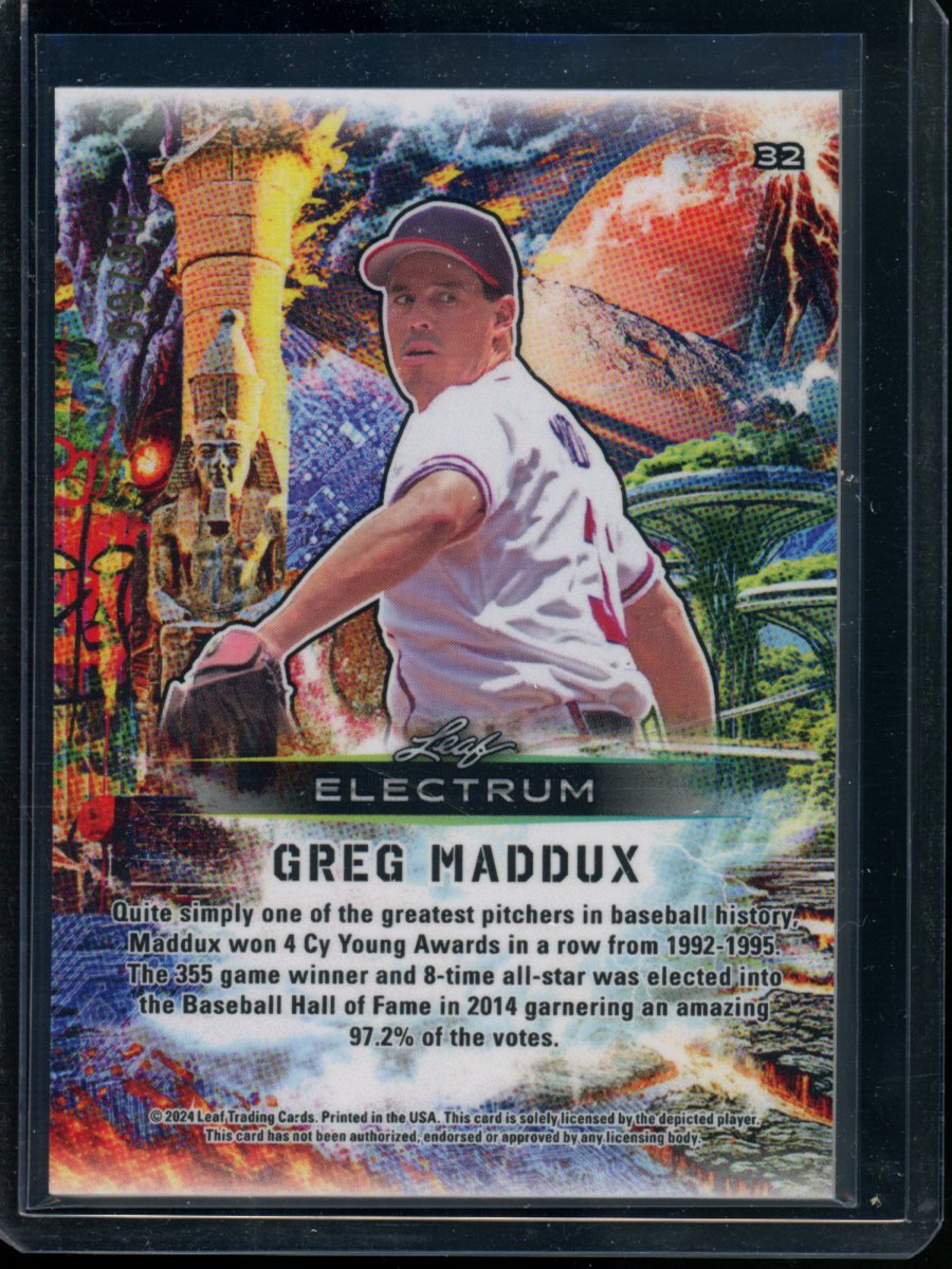 Leaf Electrum Greg Maddux #32 69/99 Baseball