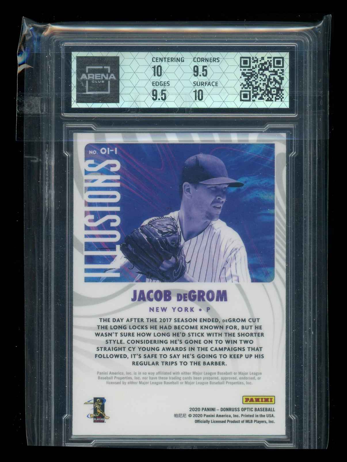 2017 Panini Donruss Optic Illusions Jacob deGrom #OI-1 Baseball Arena Club 10