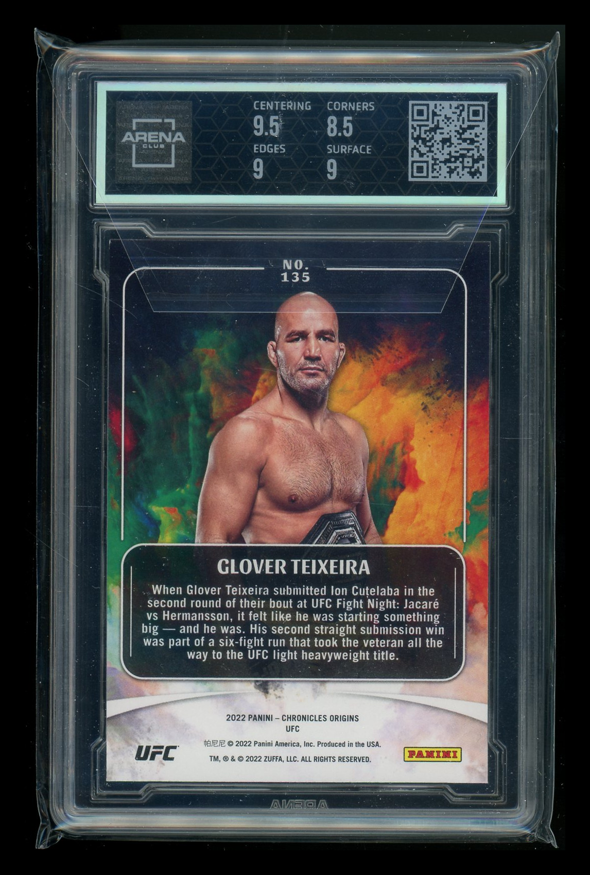 2022 Panini Chronicles UFC Origins Glover Teixeira #135 Arena Club 9