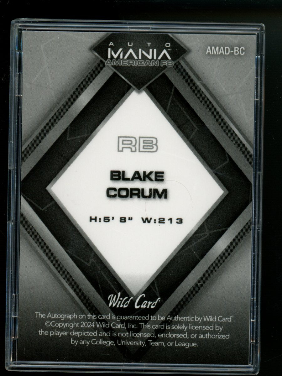 2024 Wild Card AutoMania American FB Blake Corum #AMAD-BC 6/25 Autograph