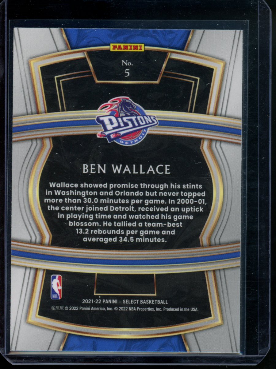 2021-22 Panini Select Ben Wallace #5 Basketball