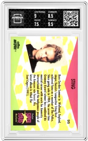 1991 ProSet SuperStars Sting #95 Arena Club 8