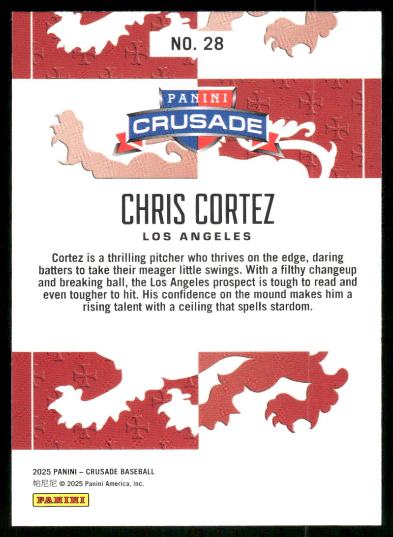 2025 Panini Crusade Baseball Chris Cortez #28 Baseball
