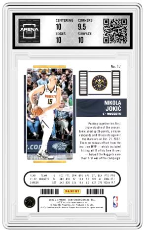 2022-23 Panini Contenders Nikola Jokić #17 Season Ticket Mojo Arena Club 10