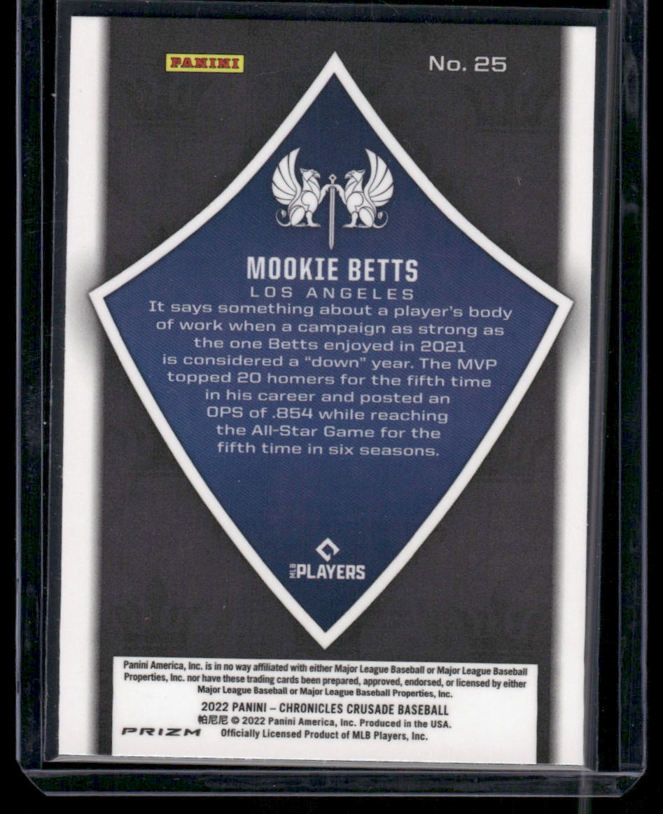 2022 Panini Prizm Crusade Mookie Betts #25 Checkerboard Baseball