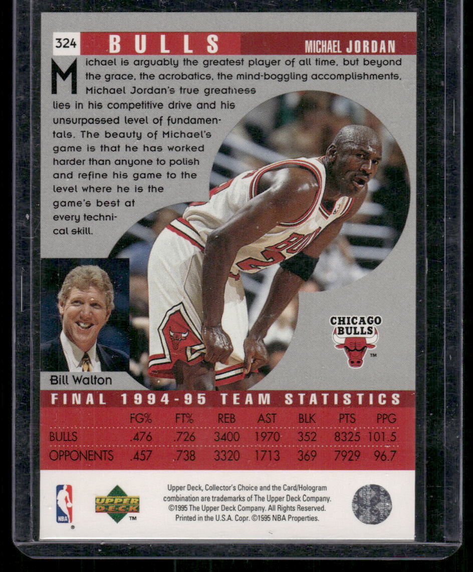 1995 Upper Deck Collector's Choice Scouting Report Michael Jordan #324