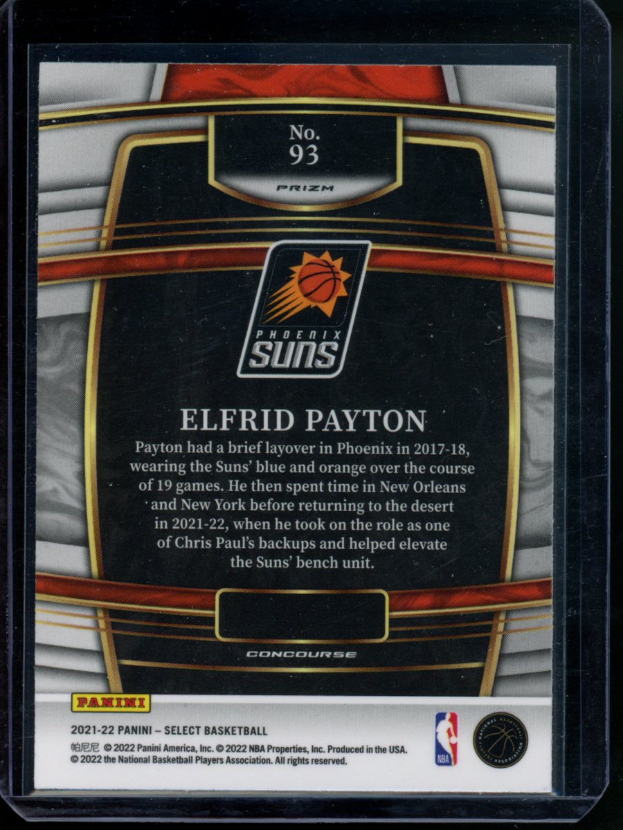 2021-22 Panini Select Elfrid Payton #93 Green/White/Purple Basketball