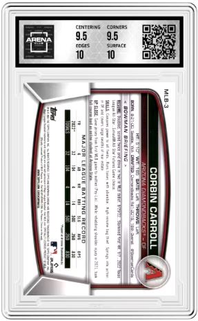 2023 Topps Bowman Chrome National VIP Corbin Carroll #MLB-3 RC Arena Club 10
