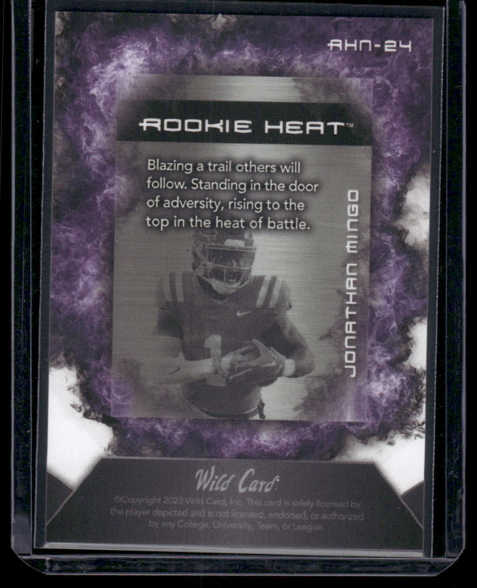 2023 Wild Card Rookie Heat Jonathan Mingo #RHN-24 National 1/8 Football