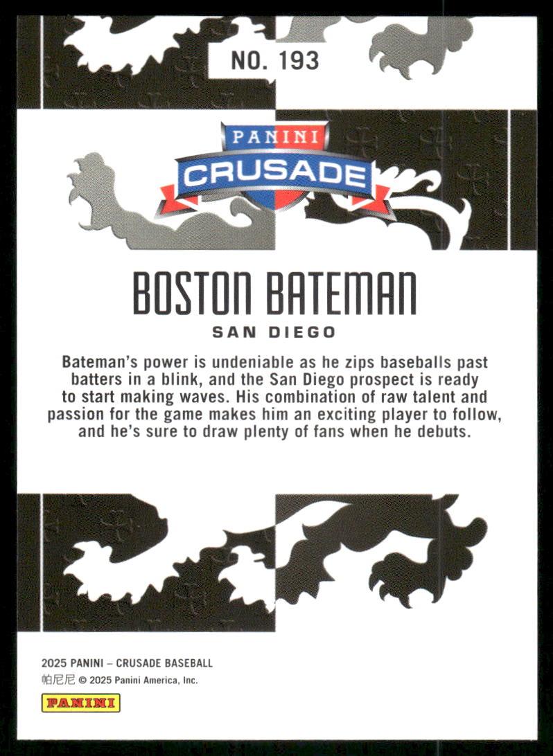 2025 Panini Crusade Boston Bateman #193 Baseball