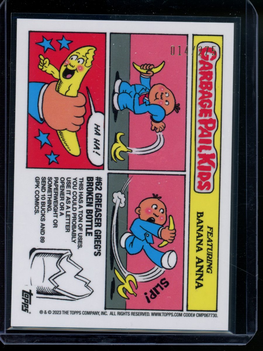 2023 Topps Garbage Pail Kids Unbolt Ted Yellow Refractor 014/275 #256b