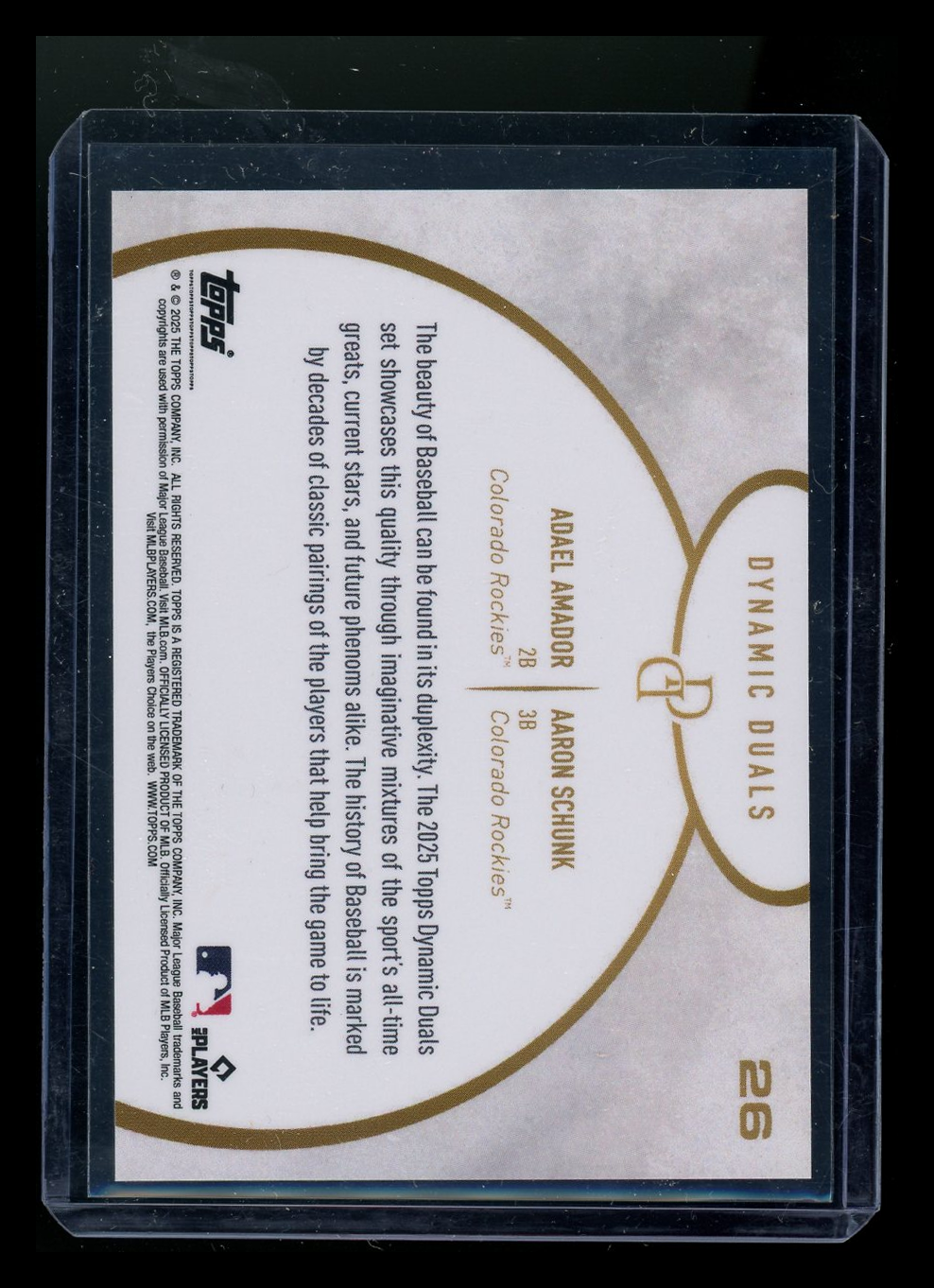 2025 Topps Dynamic Duos Adiel Amador Aaron Schunk #26 Baseball