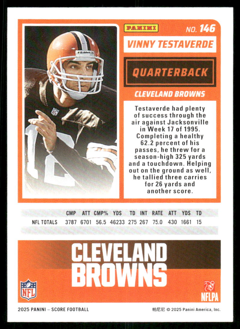 2025 Score A Treat Vinny Testaverde #146 Football