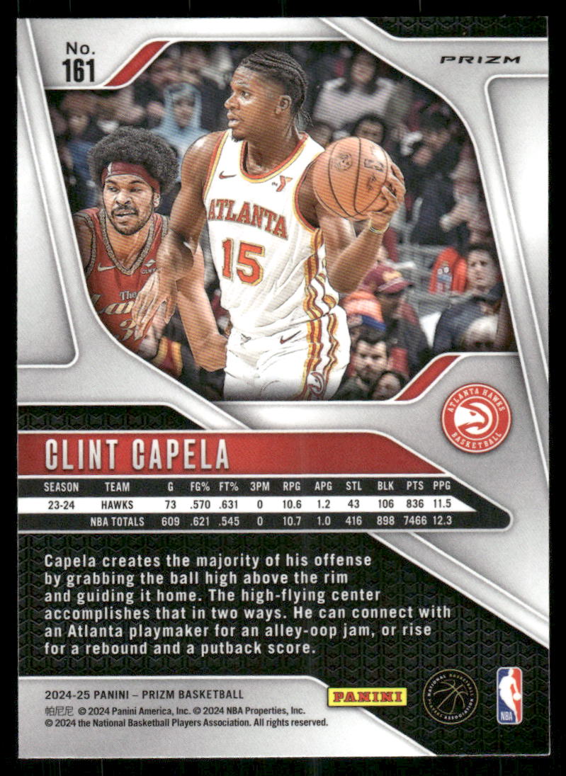 2024-25 Panini Prizm Basketball Clint Capela #161 Red White Blue Basketball