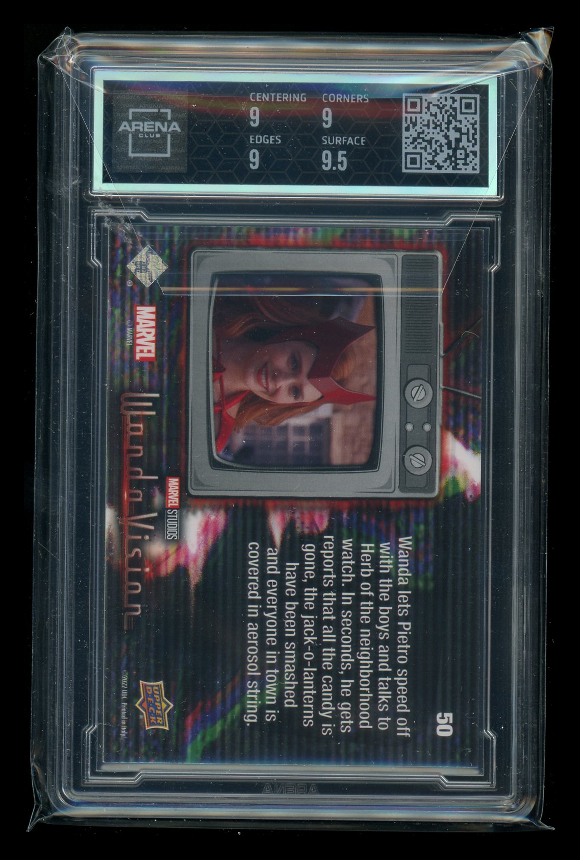 2022 Upper Deck WandaVision Yellow Mind Stone #50 Arena Club 9